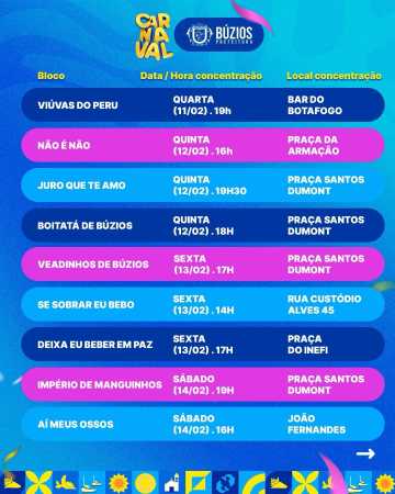 🎭✨ O Carnaval 2026 em Búzios já tem data, hora e lugar pra acontecer!