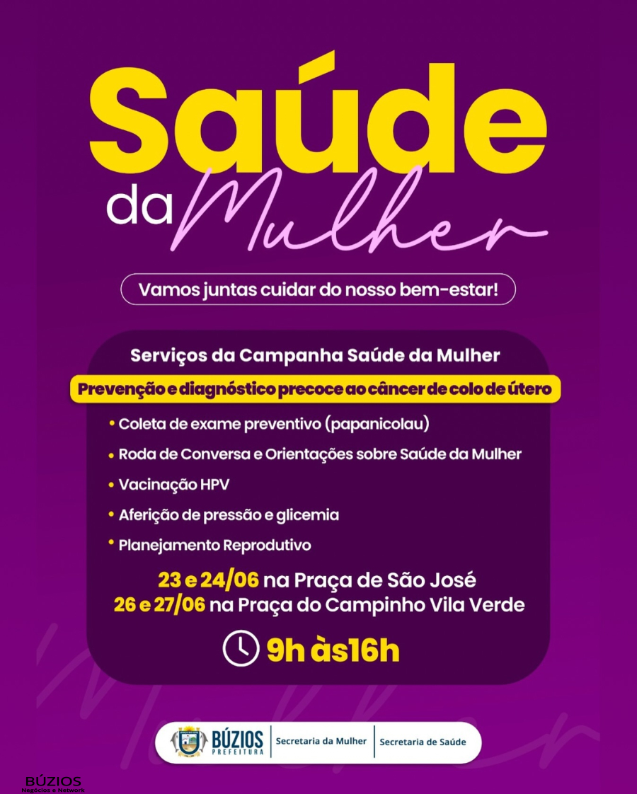 Vem aí a Campanha Saúde da Mulher, com uma programação toda pensada no seu cuidado e bem-estar: